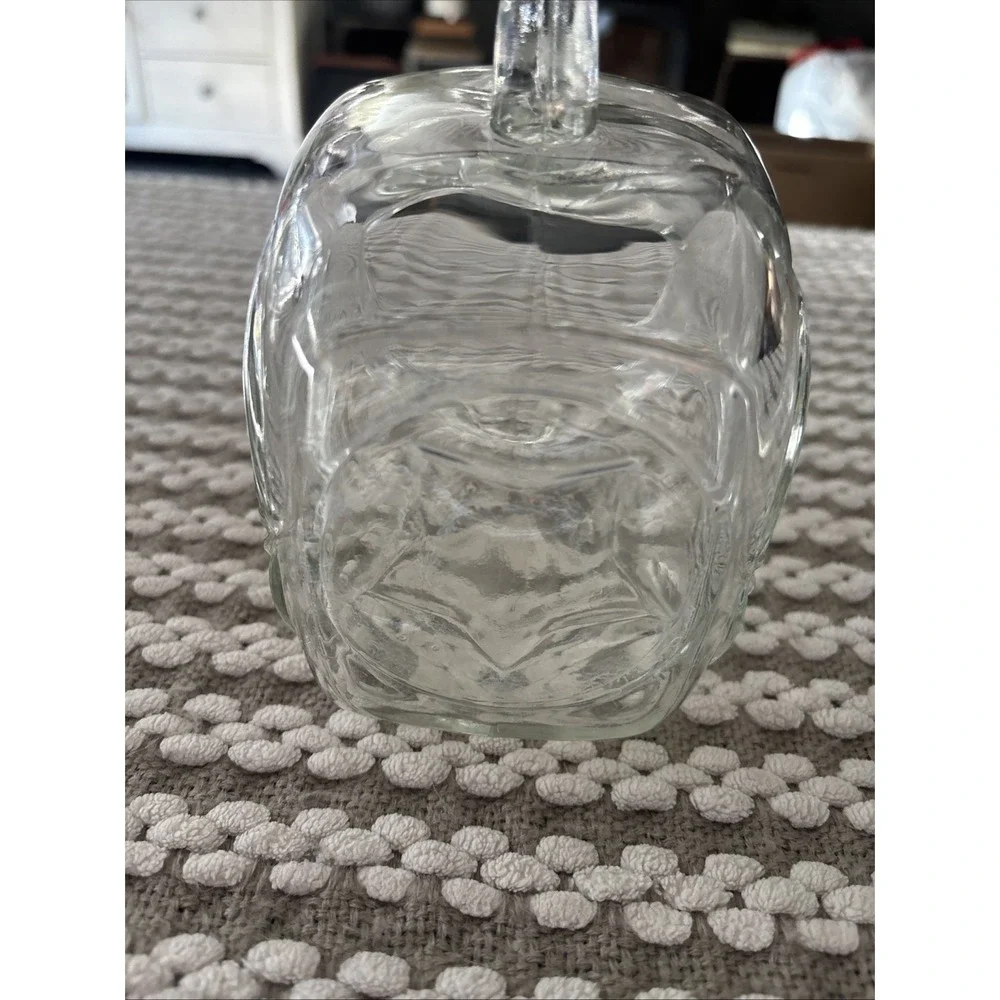 Federal Glass Small Square Starburst Pitcher Vintage Clear EUC‎